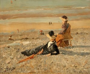 A.Stevens, Piękny dzień w Le Tréport autorstwa Alfred Emile Stevens