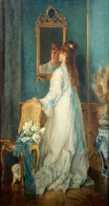 Alfred Stevens, dziewczyna przed lustrem