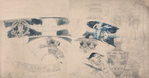 Projekty sufitów i wnętrz autorstwa Alfred Emile Stevens