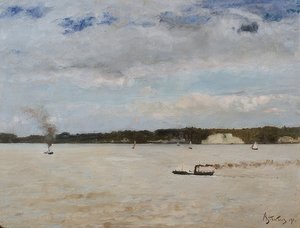 Zatoka Honfleur . 1891 autorstwa Alfred Emile Stevens