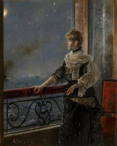 Światło Księżyca (Wyczyść Księżyc). Około 1885 autorstwa Alfred Emile Stevens