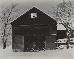 Czarna stodoła i biały śnieg autorstwa Alfred Stieglitz