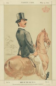 HSH Książę Teck, najpopularniejszy z książąt, z którym poślubił najpopularniejszą księżniczkę, 14 maja 1870, komiks Vanity Fair