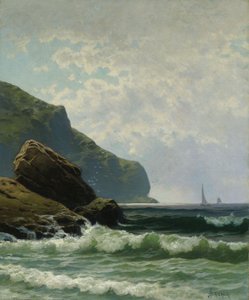 Pejzaż morski z łodziami na morzu autorstwa Alfreda Thompsona Brichera autorstwa Alfred Thompson Bricher