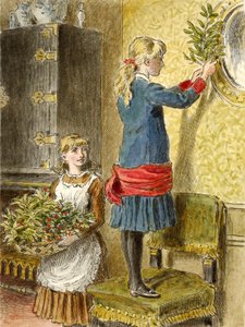 Dekorowanie na Boże Narodzenie, pub. 1854