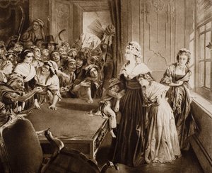 Tuileries, 20 czerwca 1792 r., ilustracja z „Zarysu historii” H.G. Wellsa, tom II, wydanej w 1920 r.