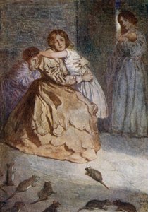 Plaga szczurów podczas oblężenia Lucknow, bunt indyjski, 1857 autorstwa Alfred Wallis Mills