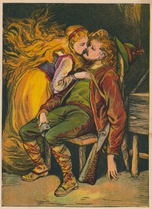 Hans Christian Andersen: Lodowa Dziewica (kolorowa litografia)