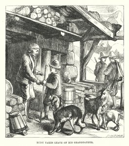 Hans Christian Andersen: Lodowa panna (litografia) autorstwa Alfred Walter (after) Bayes