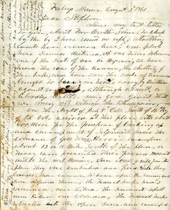 List [Alfreda Warnera] do Stephena, 3 sierpnia 1861 r autorstwa Alfred Warner