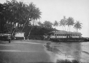 Hotel i pawilon kąpielowy Mount Lavinia, ok. 1890 r., 1910 r. autorstwa Alfred William Amandus Plate