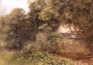 Cicha kałuża pod skałami autorstwa Alfred William Hunt