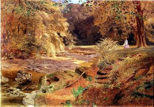 Pani przy kamienistym strumieniu autorstwa Alfred William Hunt