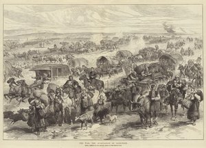 Wojna, ewakuacja Alexinatz autorstwa Alfred William Hunt