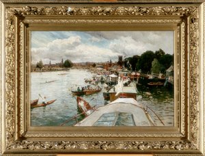 Regaty w Henley, 1881 r. autorstwa Alfred de Breanski