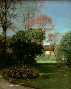 Ogród Alfreda Stevensa autorstwa Alfred de Knyff