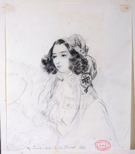 George Sand (1804-76) w chuście, 1833