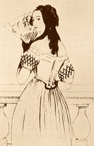 George Sand (rysunek) autorstwa Alfred de Musset