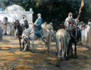 Przed siatką, ok. 1903 (olej na płótnie)