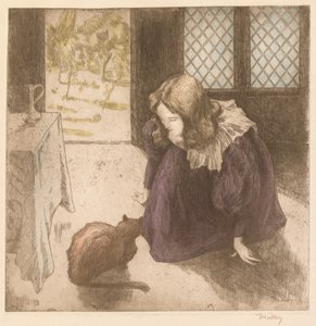 Wnętrze, Dziewczynka z Kotem (La Petite fille au chat)