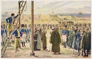 Egzekucja Gomesa Freire Andrade, Portugalia autorstwa Alfredo Roque Gameiro