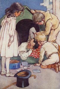Będzie mieszkał w hodowli do powrotu swoich dzieci (litografia kolorowa)