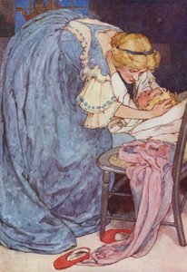 Śpij, Śliczna Kochana, nie płacz! (litografia kolorowa) autorstwa Alice Bolingbroke (after) Woodward
