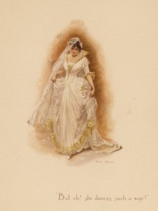 Stare piosenki miłosne: "Ależ ona tak tańczy!" (kolorowa litografia) autorstwa Alice Havers