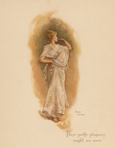 Stare piosenki miłosne: "Te piękne przyjemności mogą mnie poruszyć" (kolorowa litografia) autorstwa Alice Havers