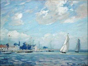 A Breezy Day (olej na pokładzie)