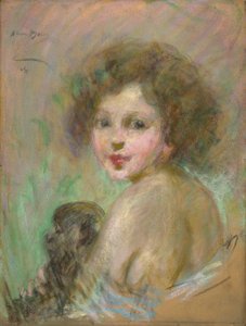 Dziecko z małpką autorstwa Alice Pike Barney