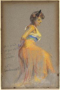 Model w kolorze żółtym autorstwa Alice Pike Barney