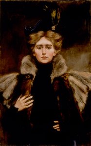 Natalie w futrzanej pelerynie, 1897. autorstwa Alice Pike Barney