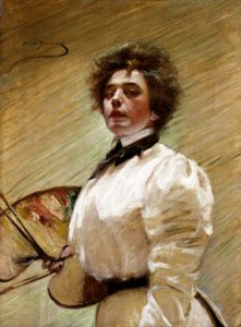Autoportret z paletą, ca. 1906. autorstwa Alice Pike Barney