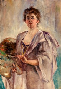 Autoportret w szacie malarskiej autorstwa Alice Pike Barney