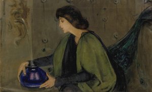 Kobieta i Paw, ca. 1900. autorstwa Alice Pike Barney