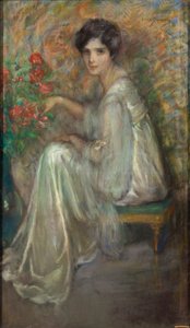 Młoda kobieta z różami autorstwa Alice Pike Barney