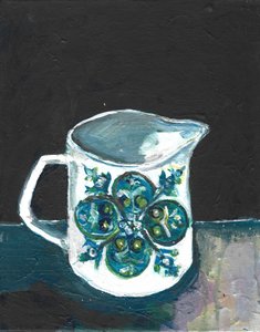 Martwa natura z dzbankiem i kwiatami