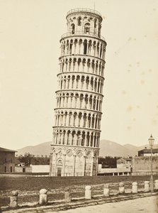 Campanile, Piza, ok. 1850 (srebrodruk albumowy) autorstwa Fratelli Alinari