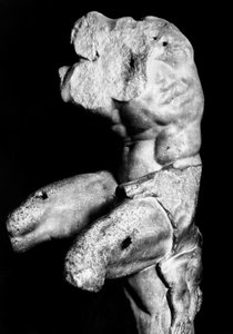 Belvedere Torso autorstwa Apolloniosa z Nestora, ok. 1890 (zdjęcie czarno-białe) autorstwa Fratelli Alinari
