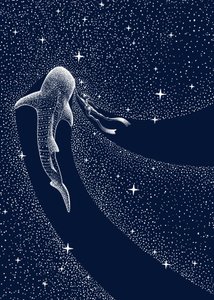 Kosmiczna podróż z rekinem wielorybim autorstwa Alirıza ÇAKIR