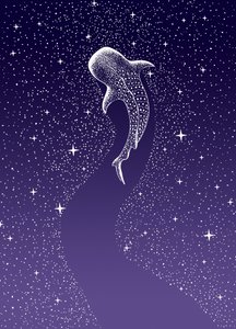 Pływanie z rekinami wielorybimi w Galaktyce autorstwa Alirıza ÇAKIR