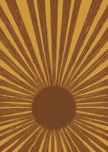 Retro Golden Sunburst autorstwa Aliya Putrus