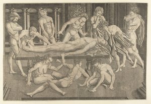 De beining van guttmelta de narni autorstwa Allaert Claesz. (attributed to)