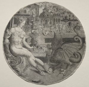 Naga kobieta i smok, 1523.