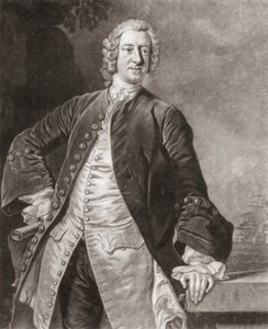 Admirał Edward Boscawen. Portret. autorstwa Allan (after) Ramsay