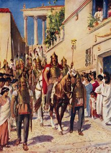 Alaric wjeżdżający do Aten (kolor lito)