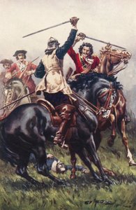 Walcz między Ironside a Cavalierem (kolor lito) autorstwa Allan (after) Stewart