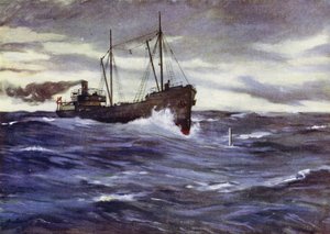 Collier Thordis ma zamiar staranować niemiecką łódź podwodną autorstwa Allan (after) Stewart
