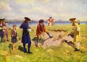 Pierwsza międzynarodowa czwórka, golfiści w XVII wieku (kolor lito)